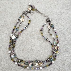 Gorgeous Tres Jolie Abalone Shell 16 " necklace